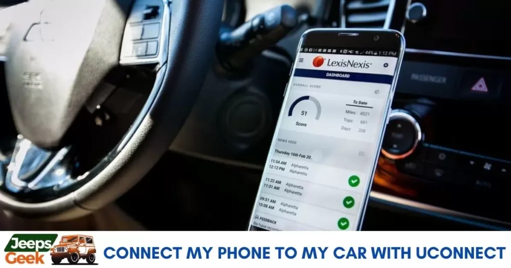 How do I connect my phone to my car with Uconnect?