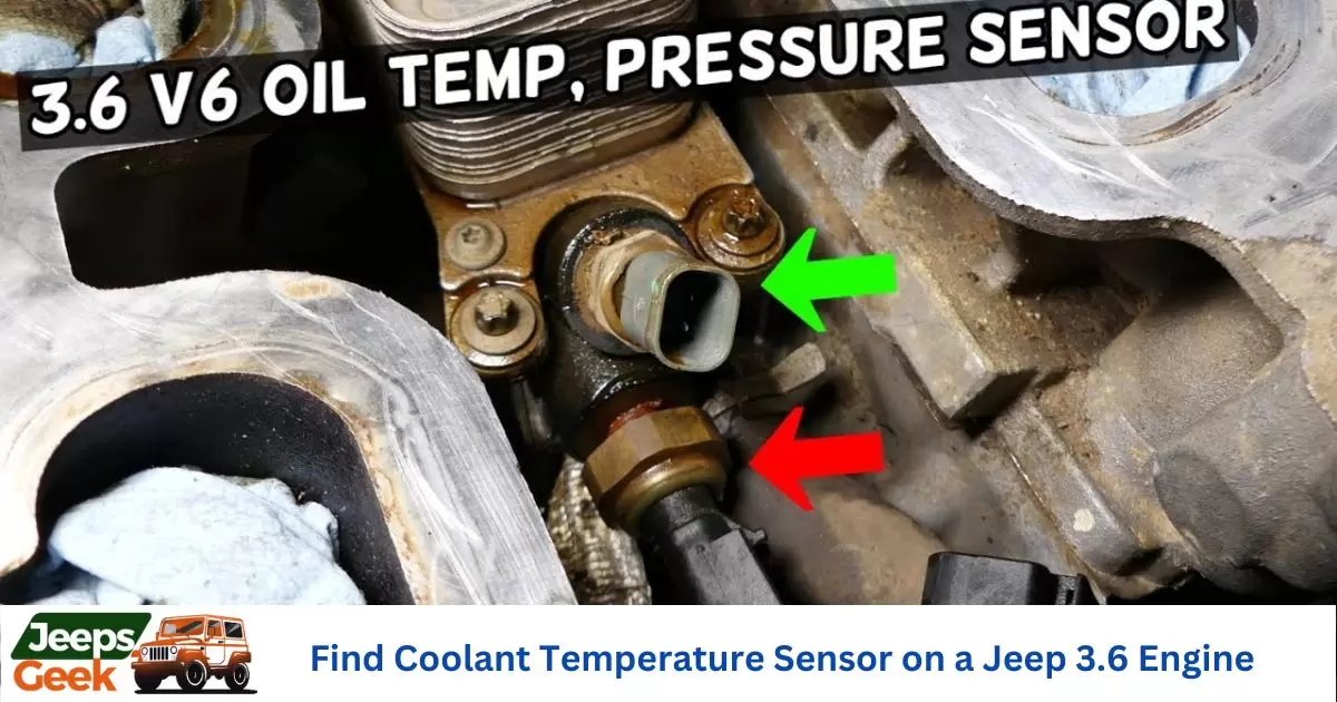 Find Coolant Temperature Sensor on a Jeep 3.6 Engine