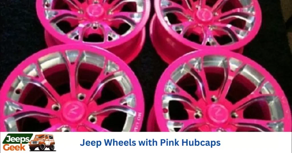 Jeep Wheels with Pink Hubcaps