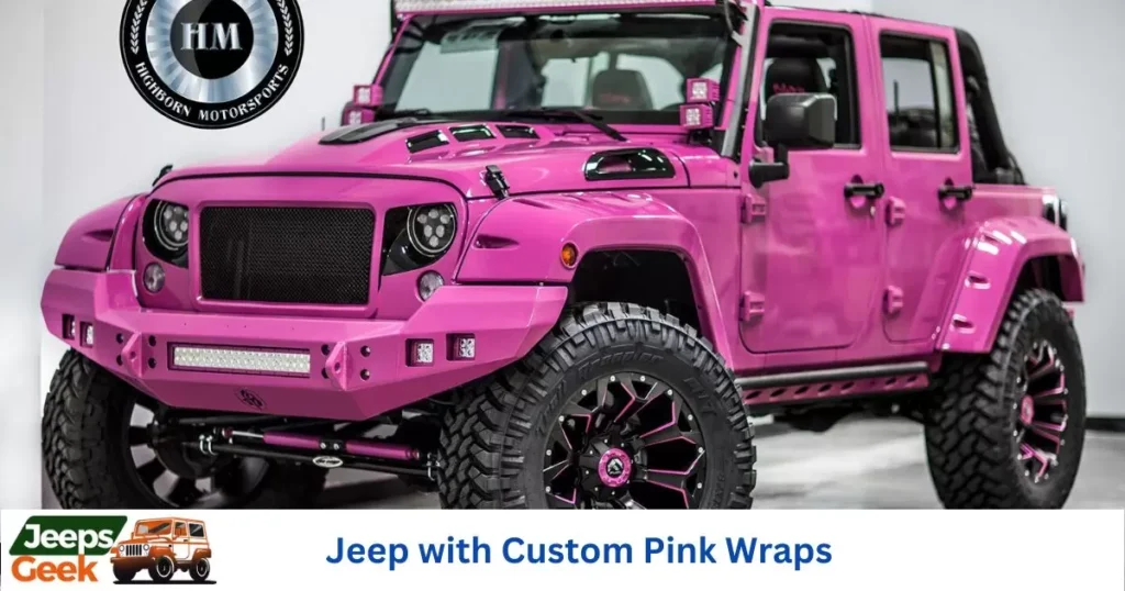 Jeep with Custom Pink Wraps